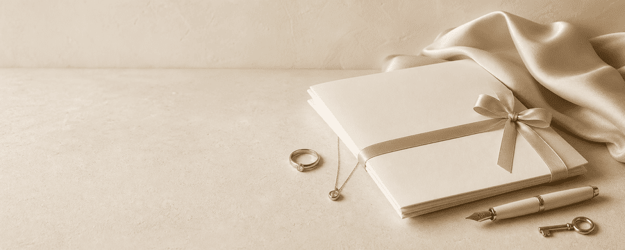 Minimal luxury jewelry packaging and secure digital shopping concept