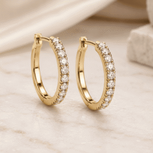 Diamond Hoop Earrings