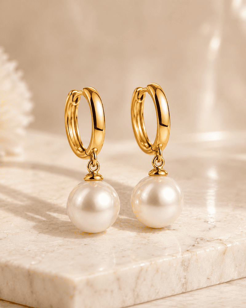 Pearl Drop Earrings - Image 2