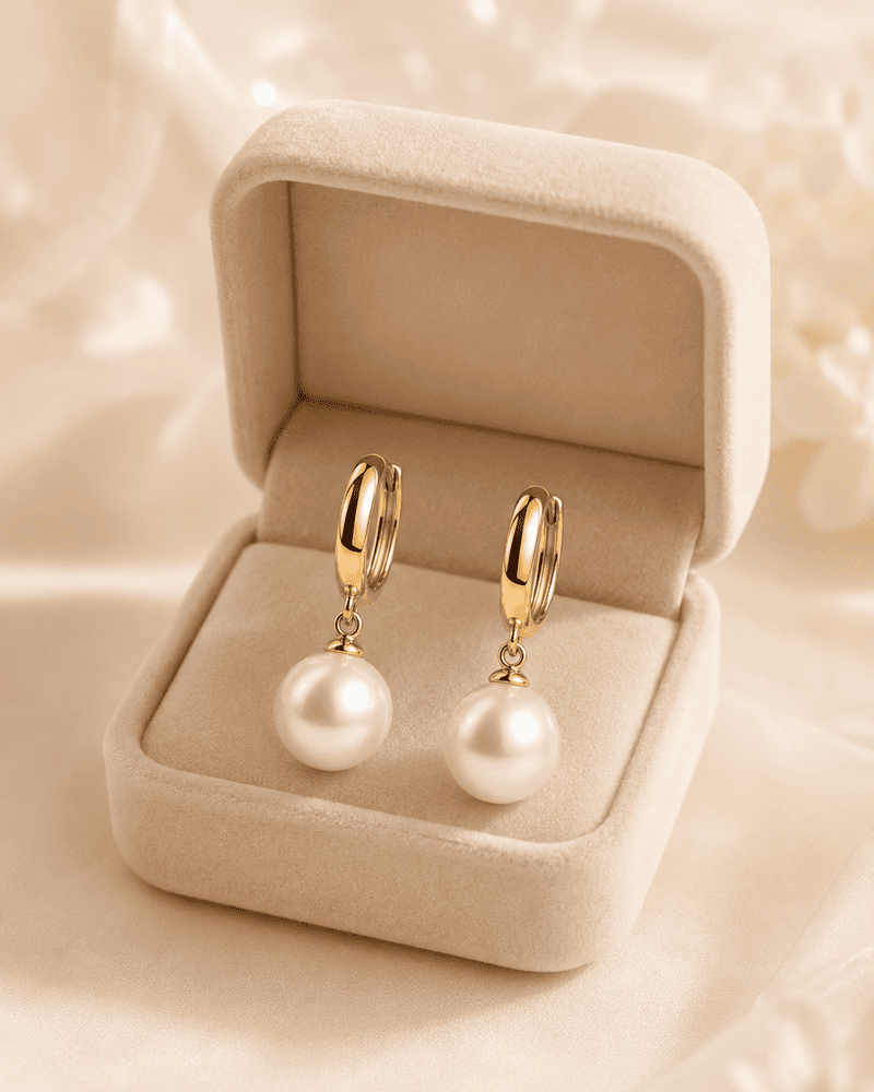 Pearl Drop Earrings - Image 3