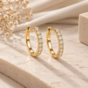 Diamond Hoop Earrings